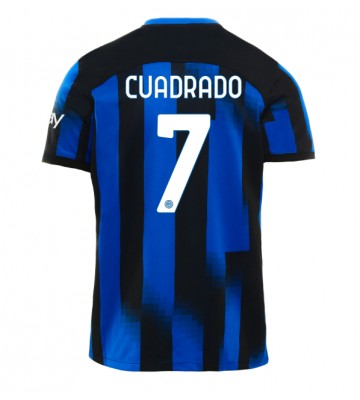 Inter Milan Juan Cuadrado #7 Replika Hjemmebanetrøje 2023-24 Kortærmet